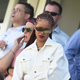 Rihanna watches during the Group Stage match of the ICC Cricket World Cup 2019 between Sri Lanka and West Indies on July 01, 2019 in Chester-le-Street, England.